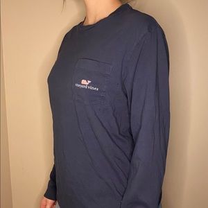 Vineyard vine long sleeve Tee navy blue